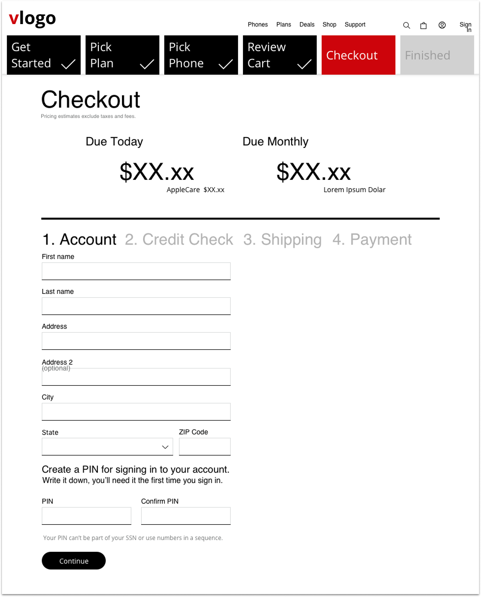 Screen 6: Account Verification - Account information verification
